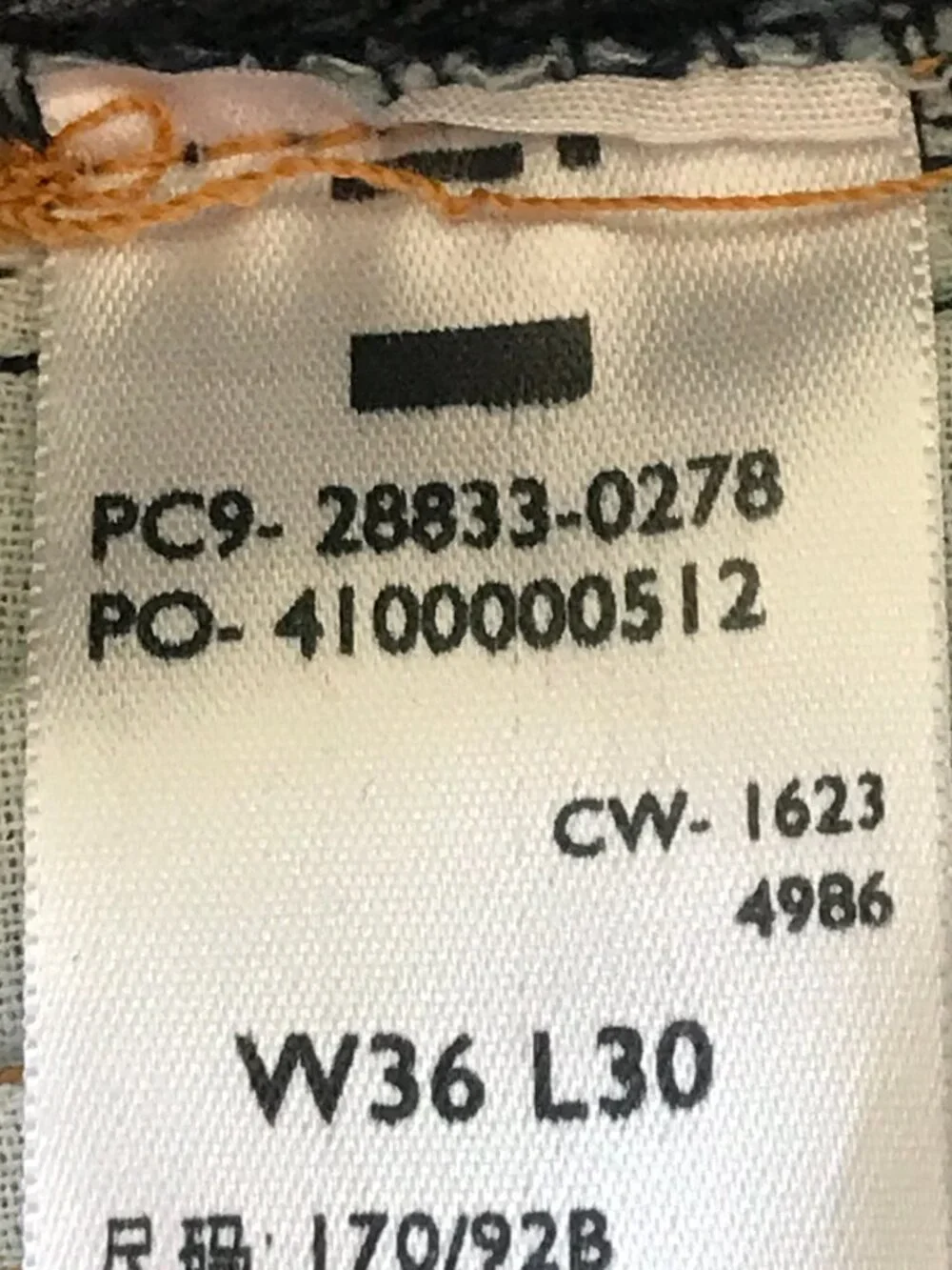 Levi's 512 Slim Fit Taper Jeans Men 36x28 Mid Rise Blue Dark Wash Stretch 19876